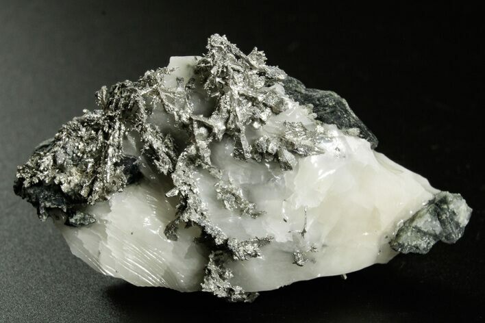 Native Silver in Calcite - Morocco #362741